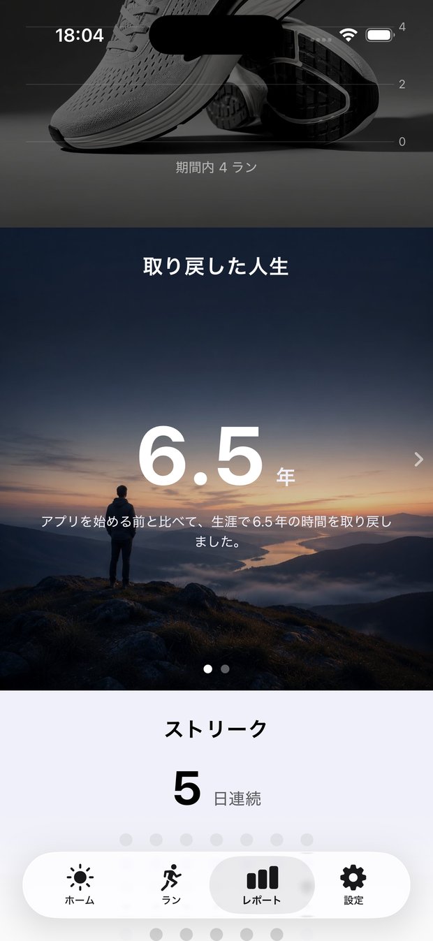 レポート — 取り戻した人生